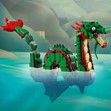 LEGO Creator 3w1 Zielony smok - Zabawka - Możliwość przekształcenia w węża morskiego lub feniksa - Zabawka do budowania zwierząt dla dzieci - Prezent dla chłopców i dziewcząt od 9 lat 31161 Zestawy do budowania Besuche den LEGO-Store
