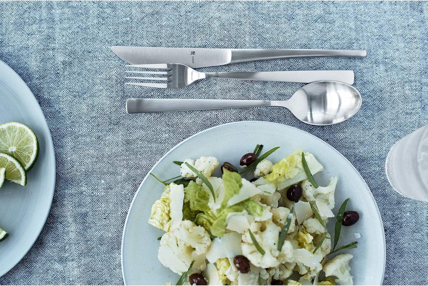 Zestaw WMF Corvo Besteck 12 Personen, 66 Teilig, 60 Teile Mit Servierbesteck, Hohlheftmesser, Cromargan Protect Mattiert, Kratzbeständig, Spülmaschinenfest Kitchen Naty Shop