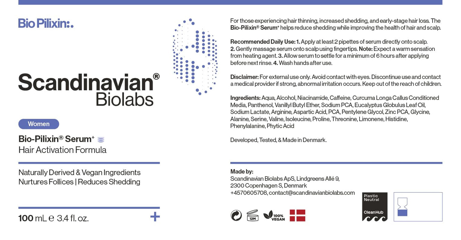 Program na porost włosów skandynawskiego Biolabs dla kobiet z klinicznie potwierdzonymi wynikami w 45 dni | Leczenie wypadania włosów (Bio-Pilixin) Naty Shop Pielęgnacja włosów