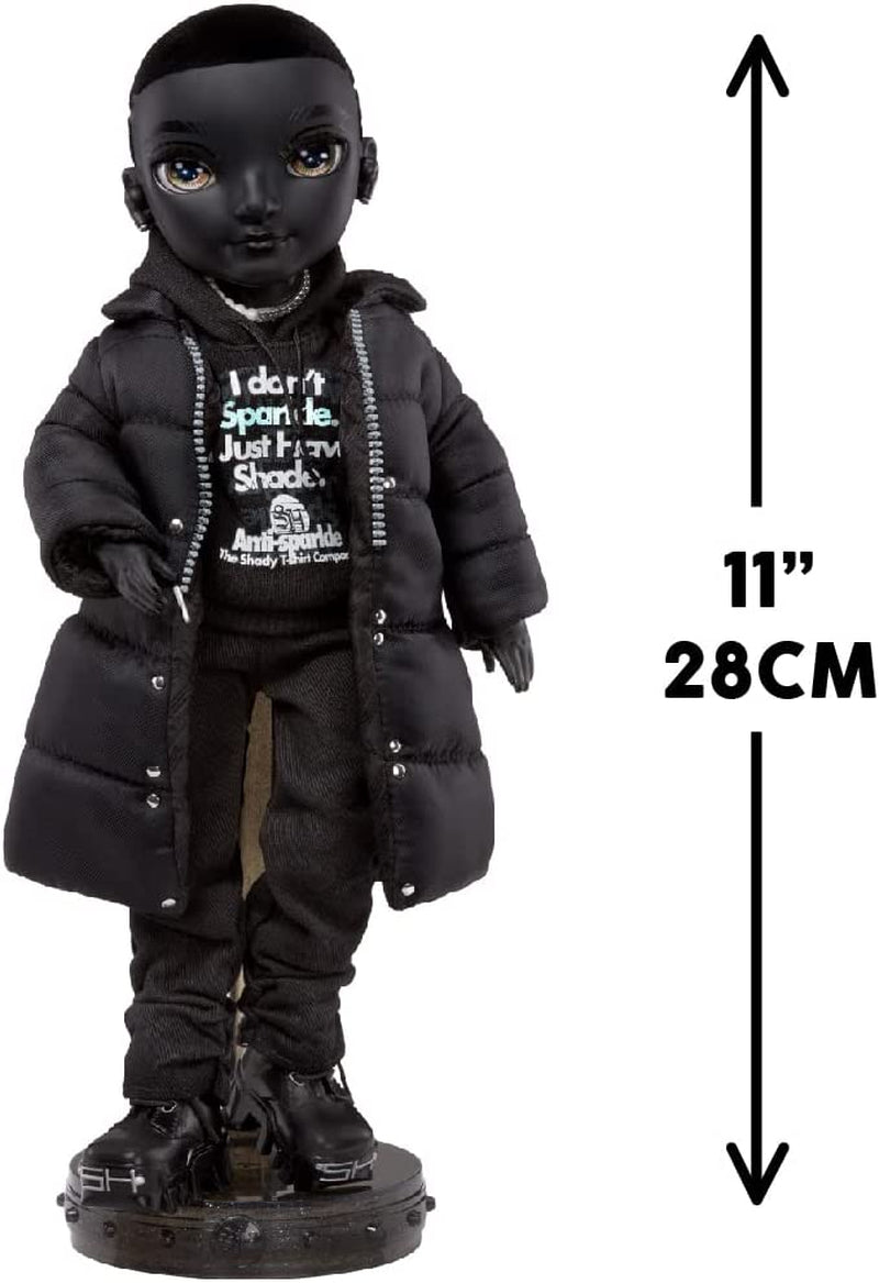 Rainbow High Shadow High - REXX McQueen - Modna czarna lalka z modnym strojem i ponad 10 kolorowymi akcesoriami do zabawy - Idealna dla kolekcjonerów i dzieci w wieku 4-12 lat