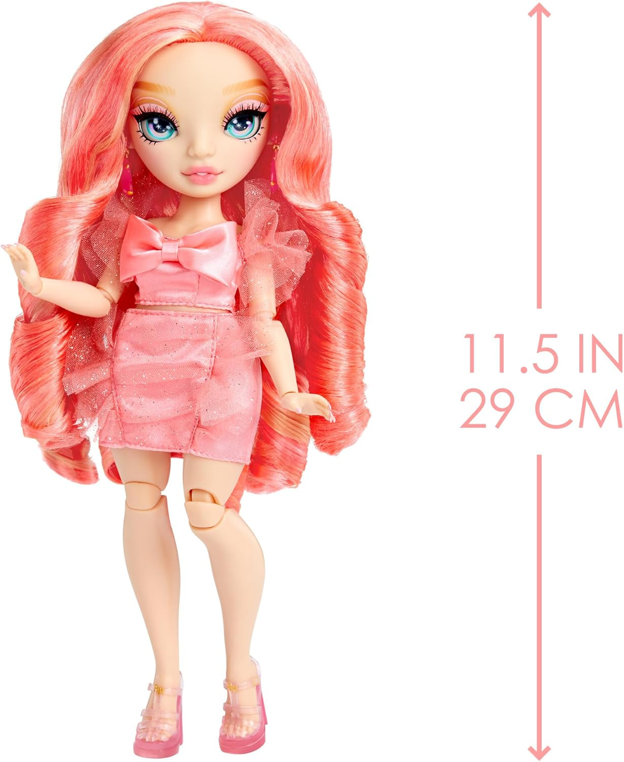 Rainbow High Fashion Doll - Pinkly Paige - Różowa lalka modowa w modnym stroju - w okularach i ponad 10 kolorowych akcesoriach do zabawy - Idealna dla dzieci w wieku 4-12 lat i kolekcjonerów