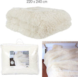 HOME DECO FACTORY Kołdra z długim włosiem, 220Cm X 240Cm, beż Kołdry i kołdry Naty Shop