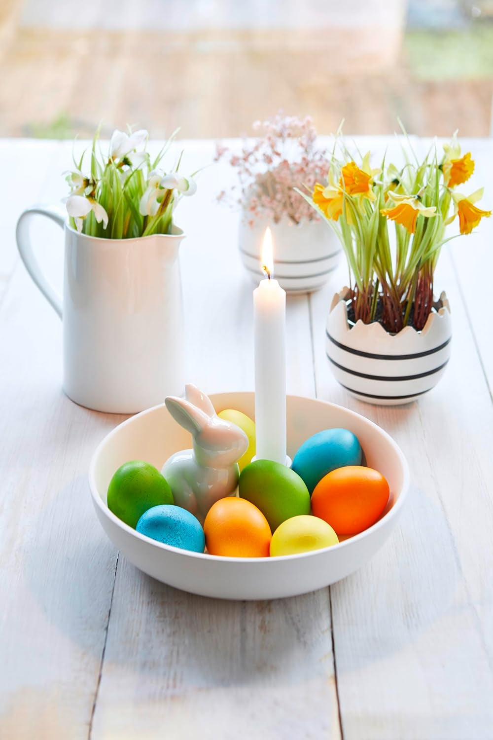 Heitmann Egg Dyes Bright Colors - 4 butelki z barwnikiem do jaj (żółty, pomarańczowy, zielony, niebieski), 2 wzmacniacze koloru, 4 torebki z barwnikami, 4 klipsy