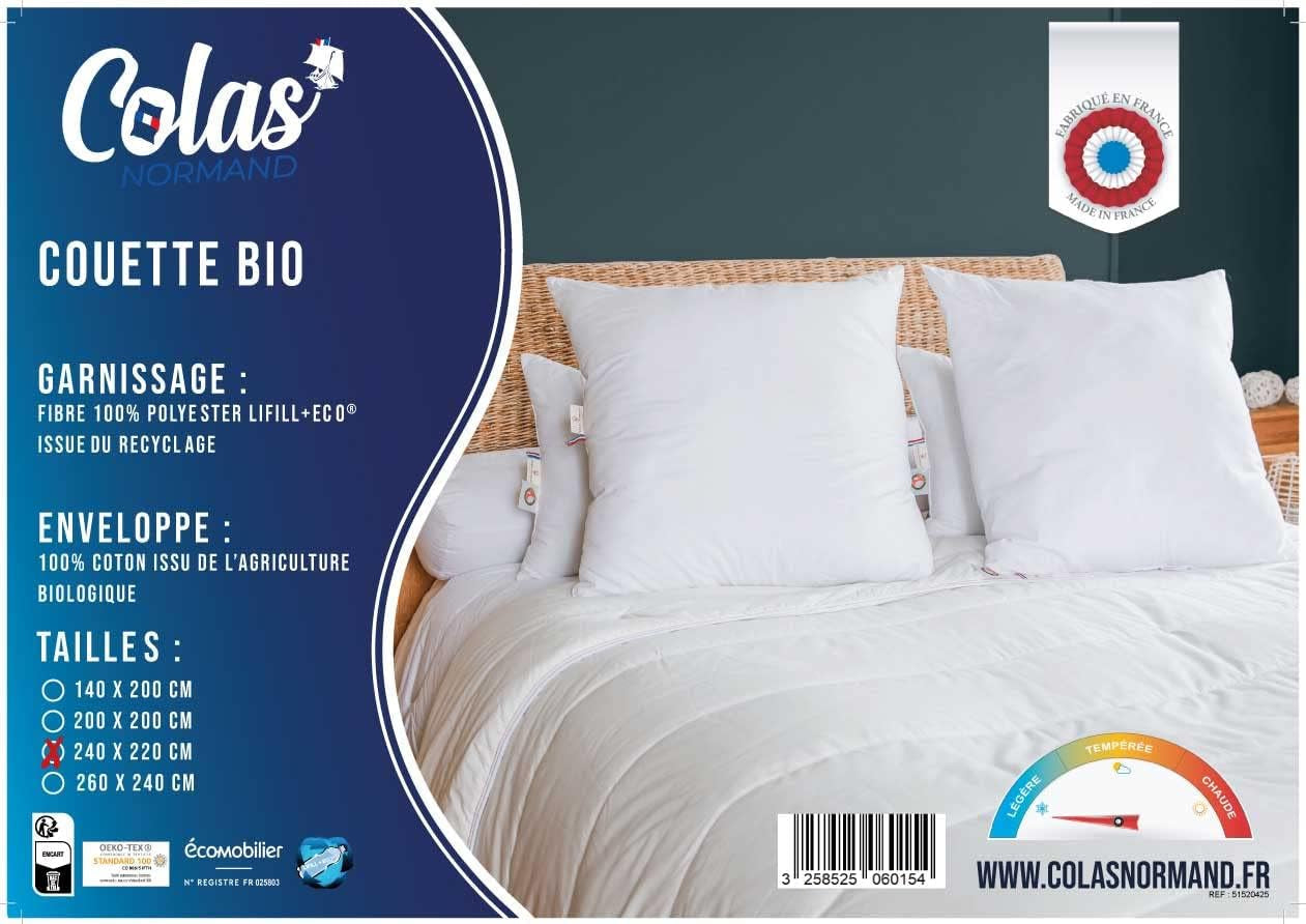 NORMAN COLA | Lekka kołdra 240 x 220 cm, bawełna organiczna, wypełnienie z recyklingu. Kołdry i kołdry Naty Shop