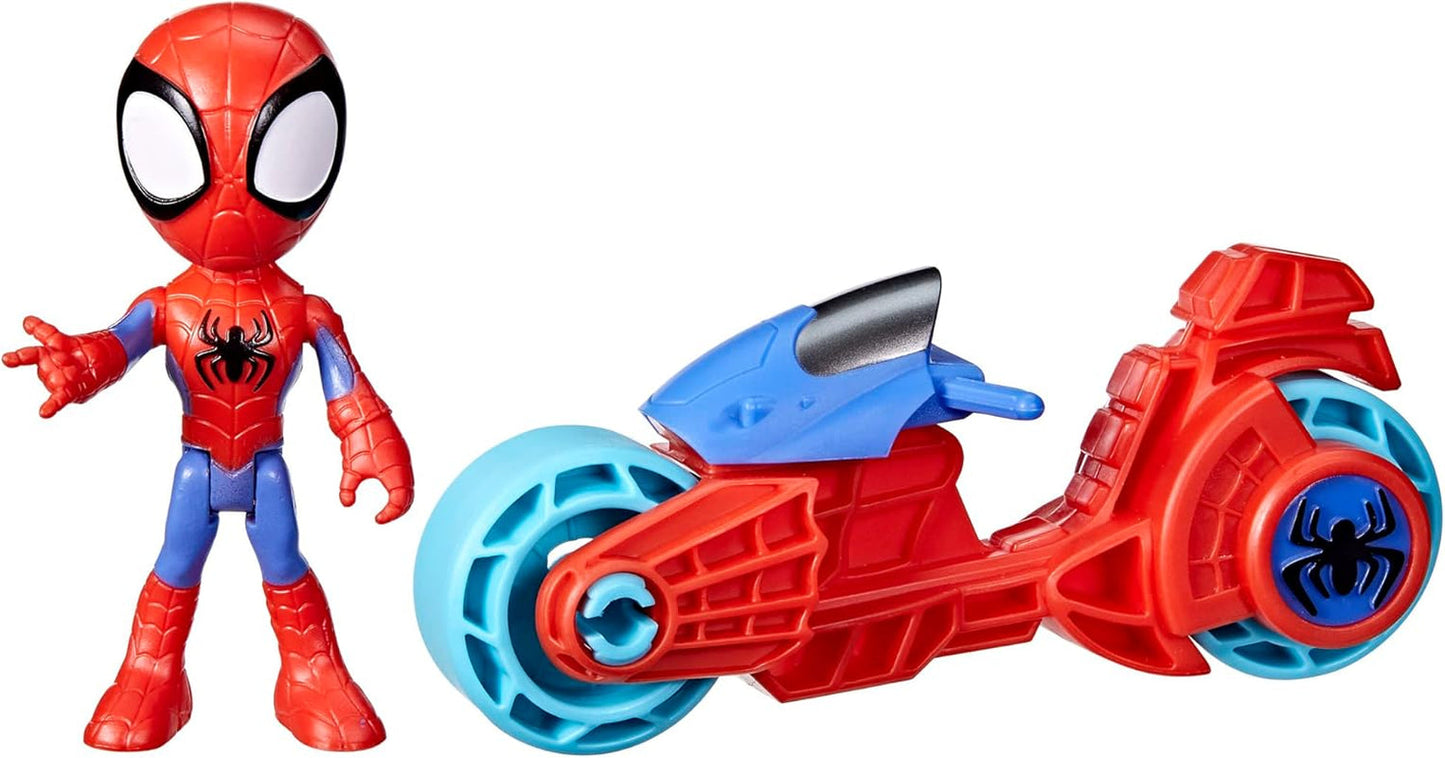 SPIDEY i JEGO NIESAMOWICI PRZYJACIELE Marvel Spidey Figurka motocykla dla chłopców i dziewcząt w wieku od 3 lat Figurki Naty Shop Motocykl Spidey
