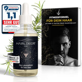 Hairlexier Środek na porost włosów dla kobiet - Olejek do włosów rozmarynowy, Olejek rycynowy Olejek do włosów, Olejek lawendowy, Naturalne serum do włosów przeciw rozproszonemu wypadaniu włosów, Wspomaga wzrost włosów, Wegańskie i organiczne + Zeszyt ćwiczeń Pielęgnacja włosów Naty Shop Men