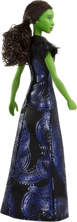 Mattel Wicked: śpiewająca lalka Elphaba Fashion firmy Universal Pictures z odpinanym strojem inspirowanym filmem śpiewa „na dobre” po angielsku, JFM09