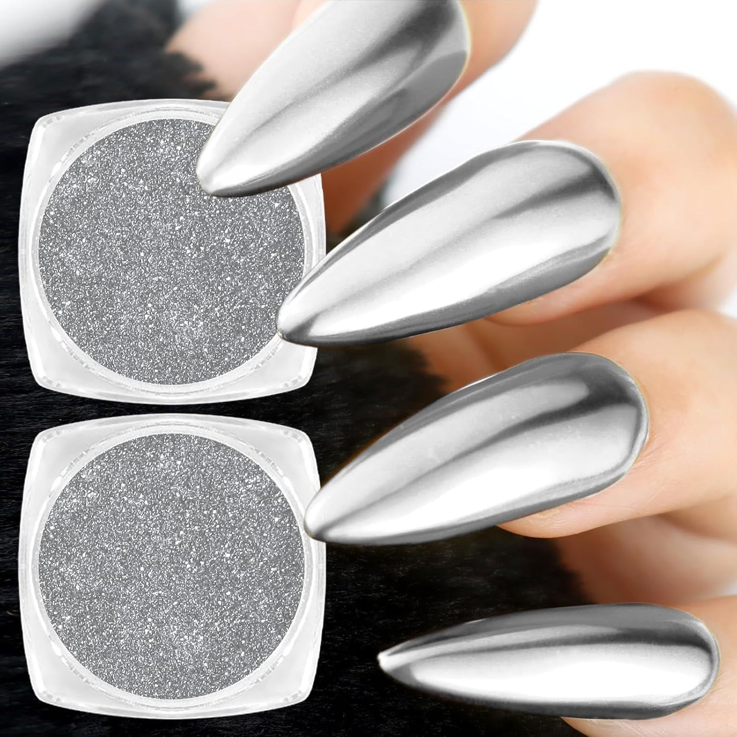 White Pearl Chrom Nagel Pulver, Irisierendes Aurora Pulver Metallic Spiegel Effekt Glitter Pulver Perłowy Eis Transparentny Pigment Meerjungfrau Perle Glitter Staub Für Nail Art Dekoration