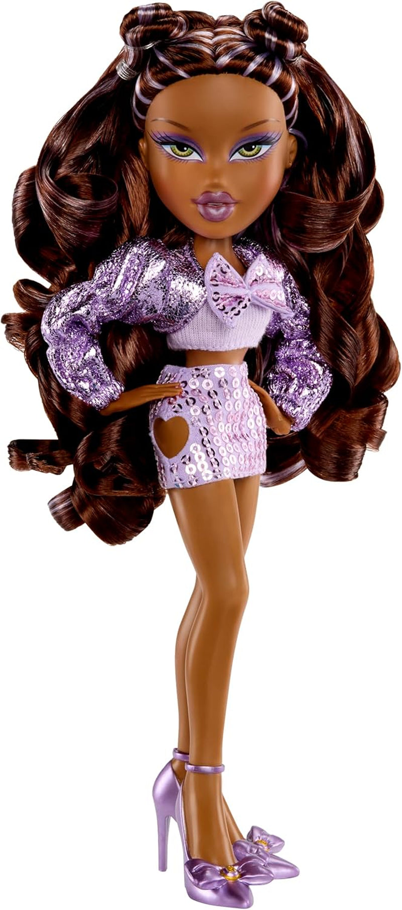 BRATZ Pop Starz Sasha – modna lalka z kolekcjonerskim breloczkiem do kluczy, strojem i akcesoriami muzycznymi