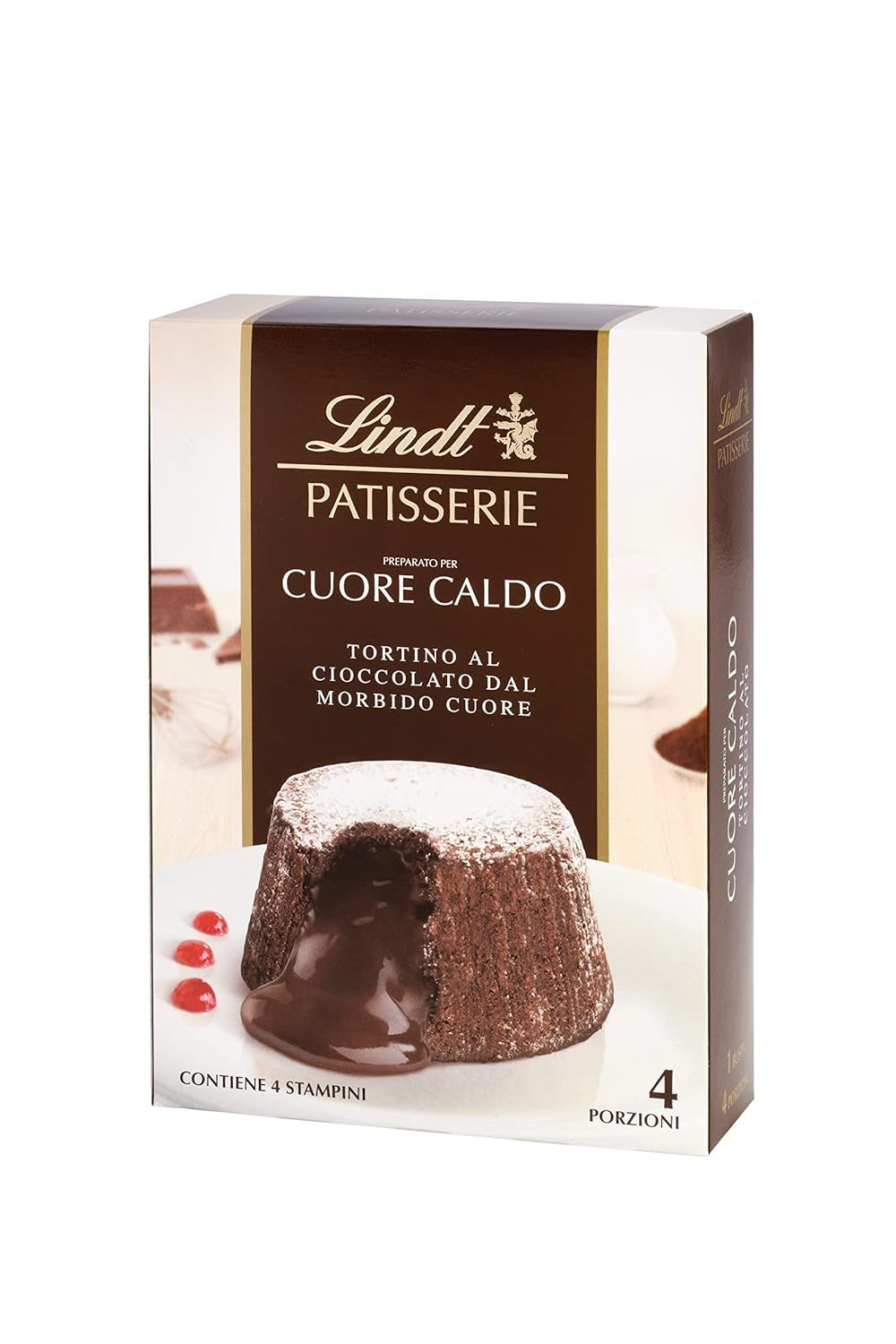 Lindt & Sprüngli Feines Backen Kuchenmischung, Backmischung, 8 Portionen, Lactosefrei, 400 G Mieszanka do pieczenia i gotowania Naty Shop Lava Cake