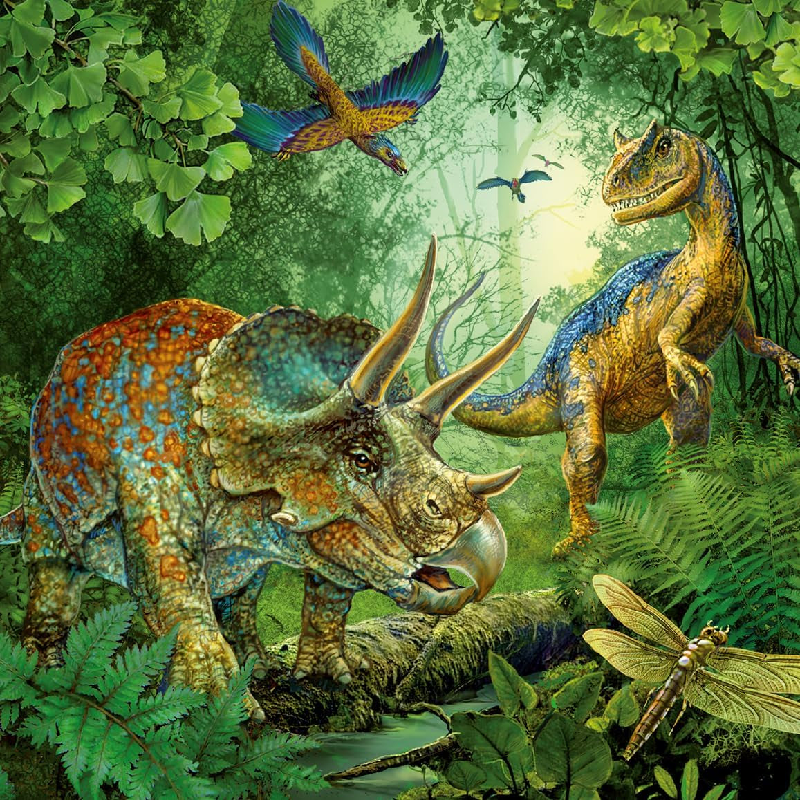 Puzzle dla dzieci Ravensburger - 09317 Fascynacja dinozaurów - 3x49 elementów Puzzle dla dzieci od 5 lat Puzzle Naty Shop