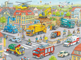 Puzzle dla dzieci Ravensburger - 10558 Pojazdy w mieście - Puzzle dla dzieci powyżej 6 roku życia zawierające 100 elementów w formacie XXL Puzzle Naty Shop