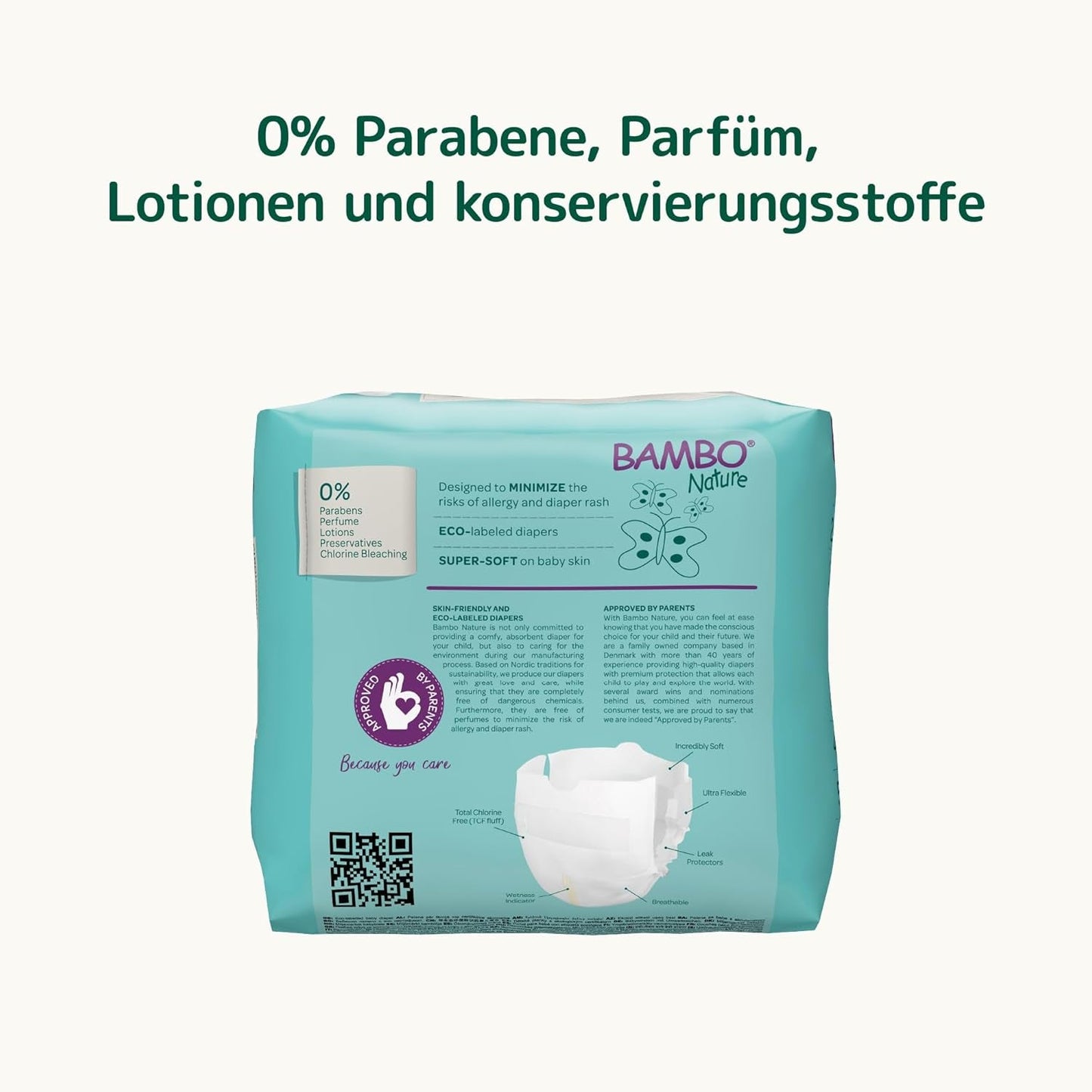 Pieluchy Bambo Nature dla niemowląt, rozmiar 0 (1-3 kg), 144 szt., opakowanie miesięczne | Pieluszki Premium ze zwiększoną ochroną przed wyciekami | Najwyższy komfort i swoboda dla noworodków | Pieluchy testowane dermatologicznie