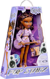 BRATZ Pop Starz Sasha – modna lalka z kolekcjonerskim breloczkiem do kluczy, strojem i akcesoriami muzycznymi
