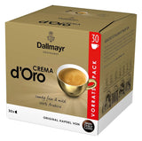 Dallmayr Crema d'Oro, XXL-Vorratsbox (3 x 30 Kapseln) & Dallmayr Crema d'Oro Caffè Latte (48 Kaffeekapseln, 48 Getränke, cremig i ausgefungen) 3-pak (3 x 16 Kapseln)