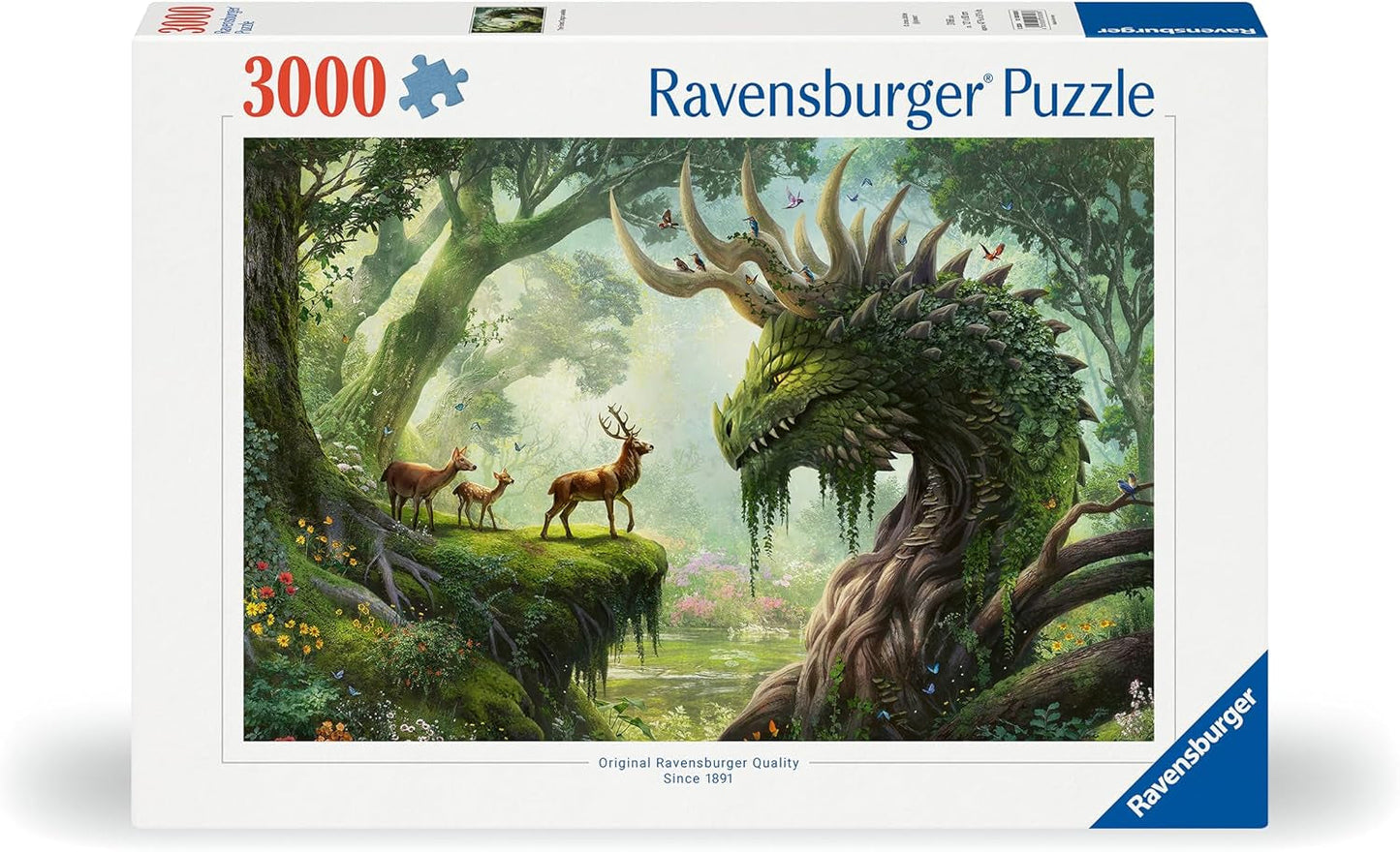 Ravensburger Puzzle 12000808 - Przebudzenie leśnego smoka - 3000 elementów puzzle dla dorosłych od 14 lat Puzzle Naty Shop