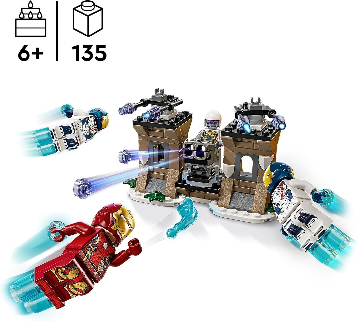 LEGO Marvel Iron Man i Iron Legion kontra. Żołnierz Hydra, zabawka do budowania Avengers, kreatywny zestaw dla dzieci i fanów superbohaterów, prezent dla chłopców i dziewcząt w wieku 6 lat 76288 Zestawy konstrukcyjne Besuche w sklepie LEGO