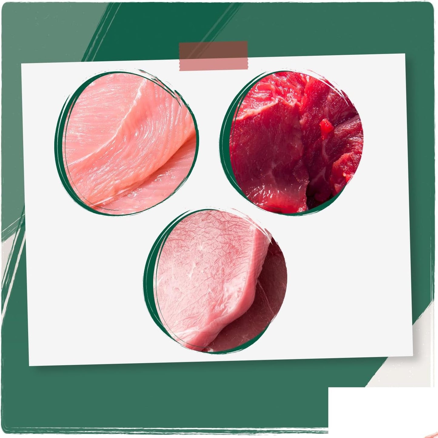 Venandi Animal Premium Nassfutter für Katzen, Probierpaket II, Kurczak + Królik, Kalb, Indyk, 6 x 400 g, getreidefrei und naturbelassen, 2,4 kg