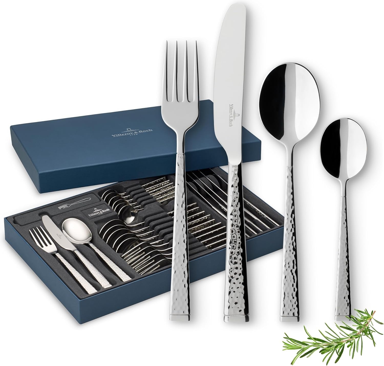Zestaw sztućców Villeroy & Boch Blacksmith dla maksymalnie 6 osób, 24 sztuki, stal nierdzewna