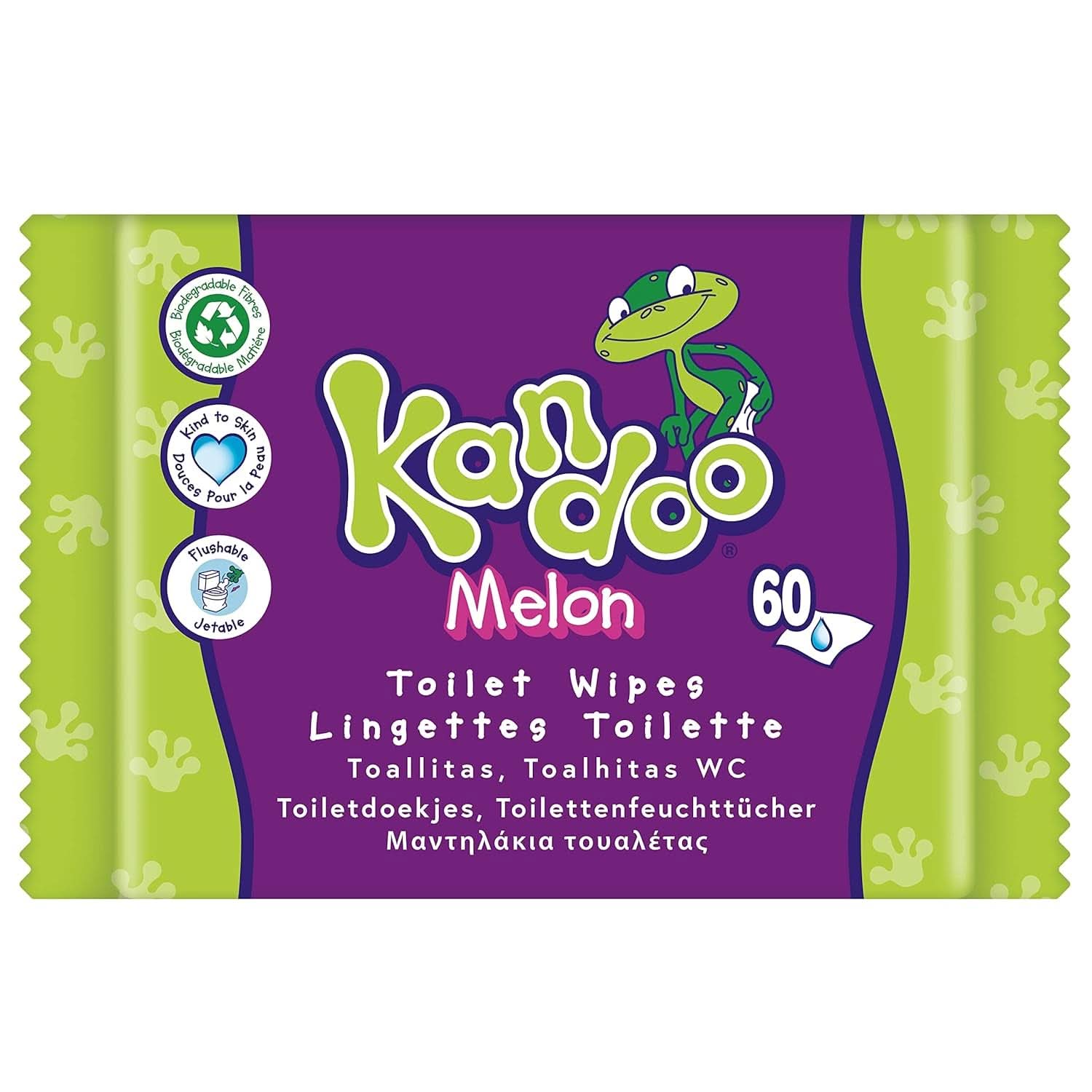 Melon Feuchttücher - Spülbar - Aus 95% Wasser - Parfümfrei - Plastikfrei - Dermatologisch Getestet - Feuchtes Toilettenpapier Aus 100% Pflanzlichem Cellulosematerial - 60 Tücher Naty Shop 60 Stück (opakowanie 1Er) Parfumfrei, Parfümfrei