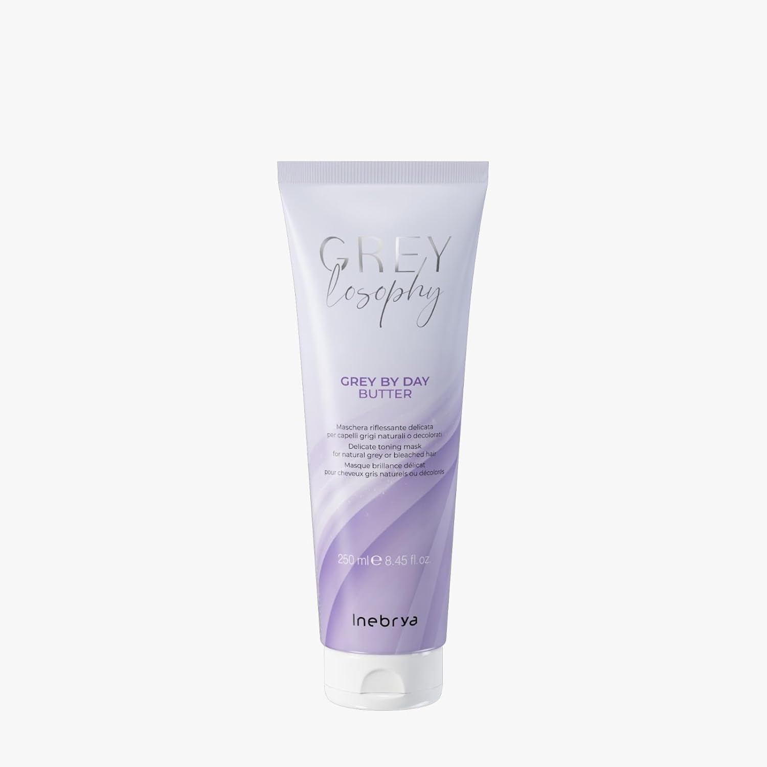 Inebrya Greylosophy Delikatna maska ​​refleksyjna do naturalnego siwego lub platynowego blondu, 250ml Naty Shop Maska do włosów Domyślny tytuł