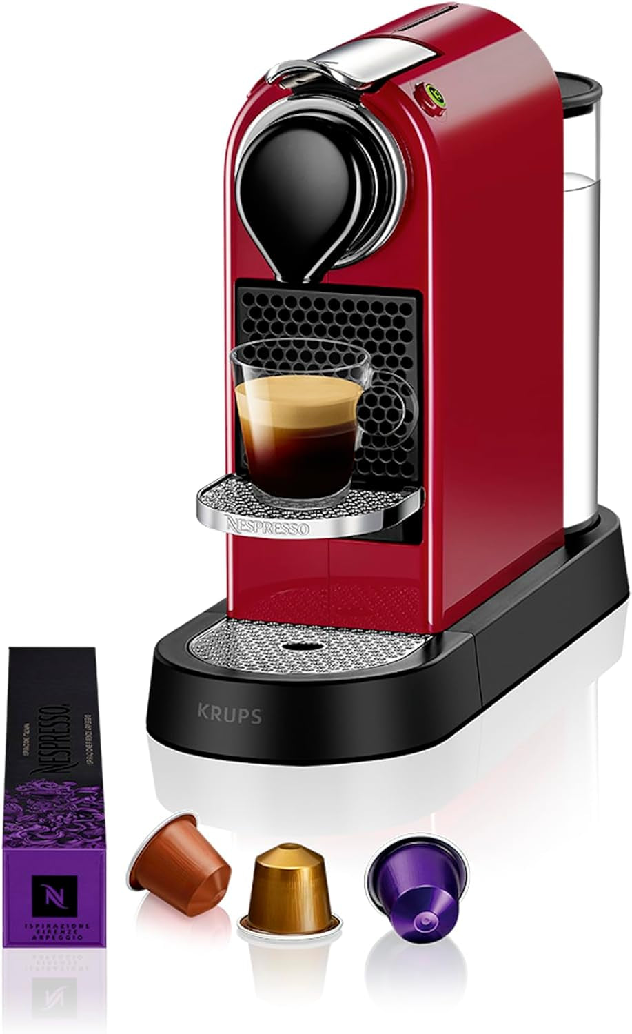 Ekspres do kawy z kapsułkami Nespresso XN761B Citiz&Milk | Automatyczny tryb gotowości | 1260 watów | Pojemność zbiornika na wodę: 1 l | Ciśnienie pompy: 19 bar | Srebrny