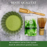 Organiczny proszek Matcha do herbaty i Matcha Latte - Ceremonialna jakość najwyższej jakości z Japonii - Oryginalna zielona herbata Kissui - 30g