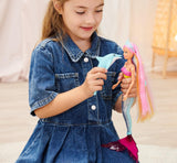 Simba Steffi Love Syrena – lalka syrenka z funkcją tęczowego światła, bardzo długimi włosami, figurką delfina i spinkami do włosów, wysokość 39 cm, funkcja „Wypróbuj mnie”, wiek 3+