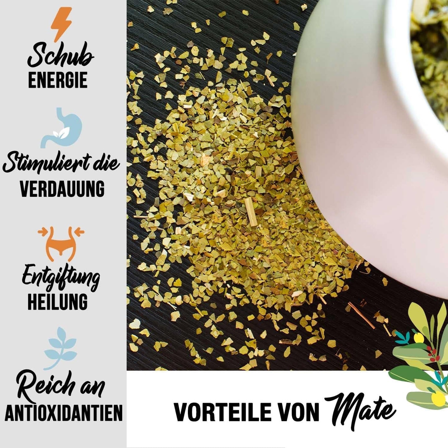 ORIGEENS BIO YERBA MATE z pomarańczami 200 G - Herbata owocowa I Organiczna niepalona Yerba Mate herbata bez szypułek i pyłu I Napój energetyzujący i detoksykujący