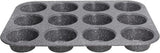 Pure Roq Muffinform Für 12 Muffins, Aluminium, Schwarz Formy i blachy do pieczenia Naty Shop Muffin-Blech