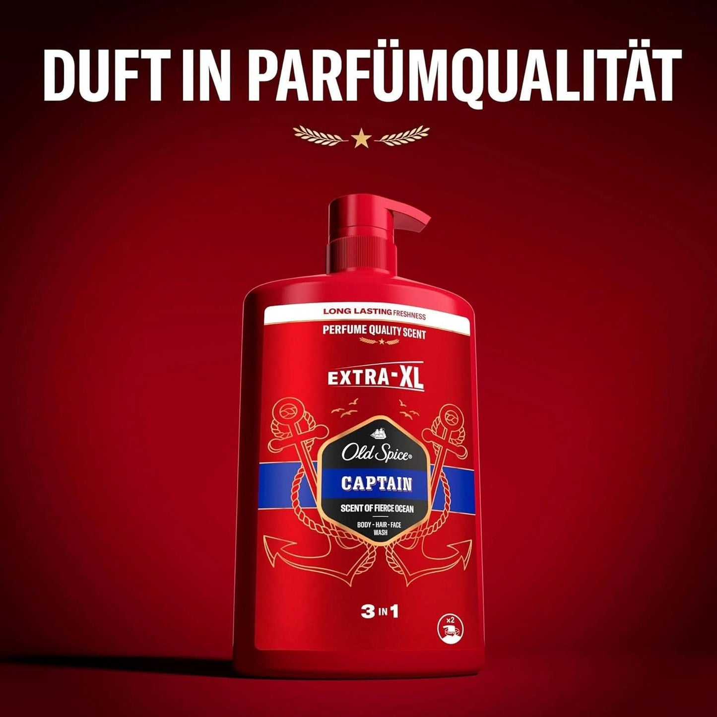 Old Spice Captain Żel pod prysznic i szampon 3 w 1 dla mężczyzn, 1 litr pod prysznic i do kąpieli Naty Shop