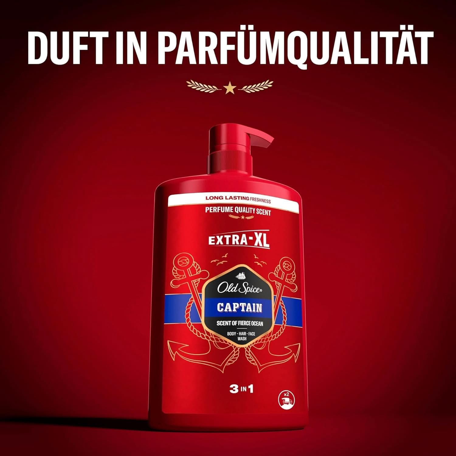 Old Spice Captain Żel pod prysznic i szampon 3 w 1 dla mężczyzn, 1 litr pod prysznic i do kąpieli Naty Shop