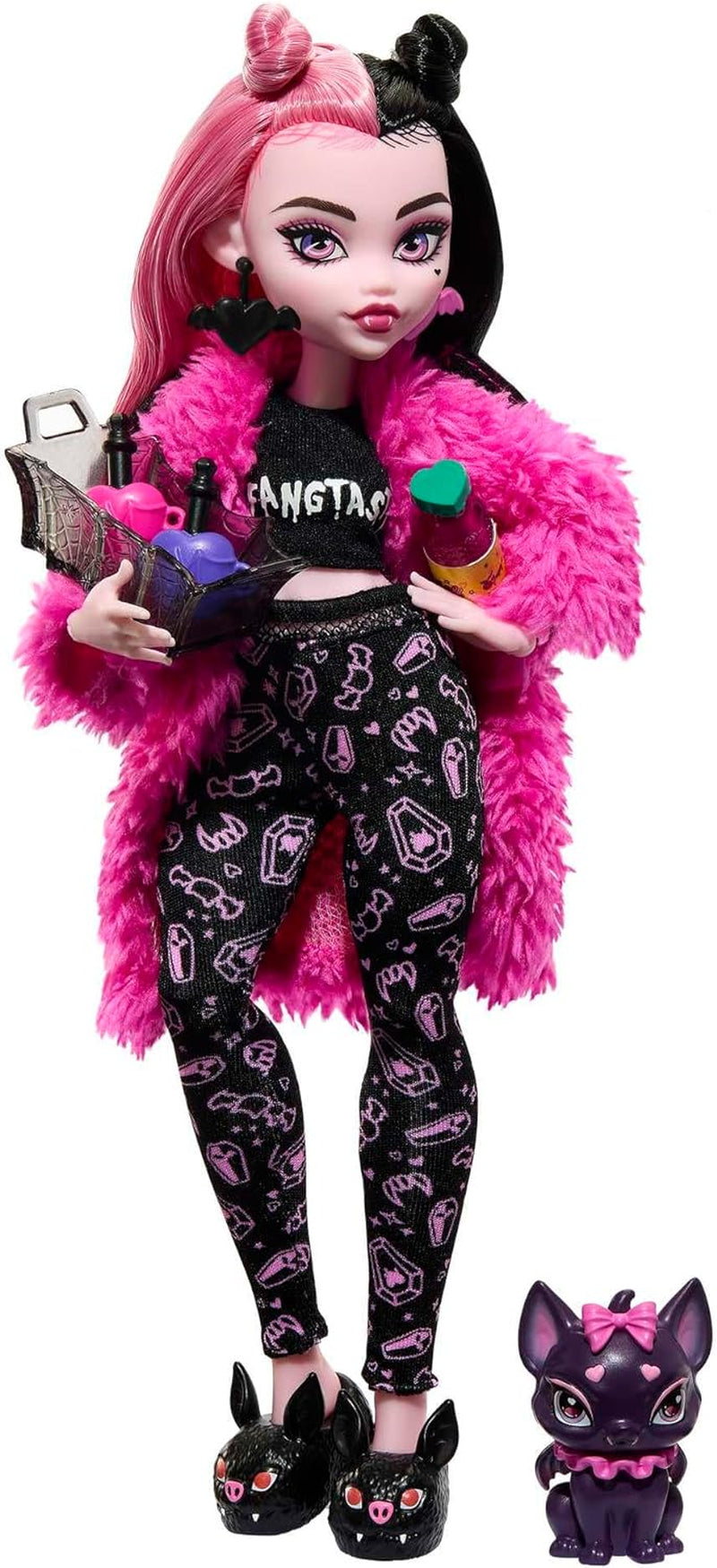 MONSTER HIGH lalki i piżamy akcesoria imprezowe Draculaura liczba nietoperzy fantastyczna lalka zwierzę domowe Creepover Party lalki HPY66 Naty sklep pojedynczy
