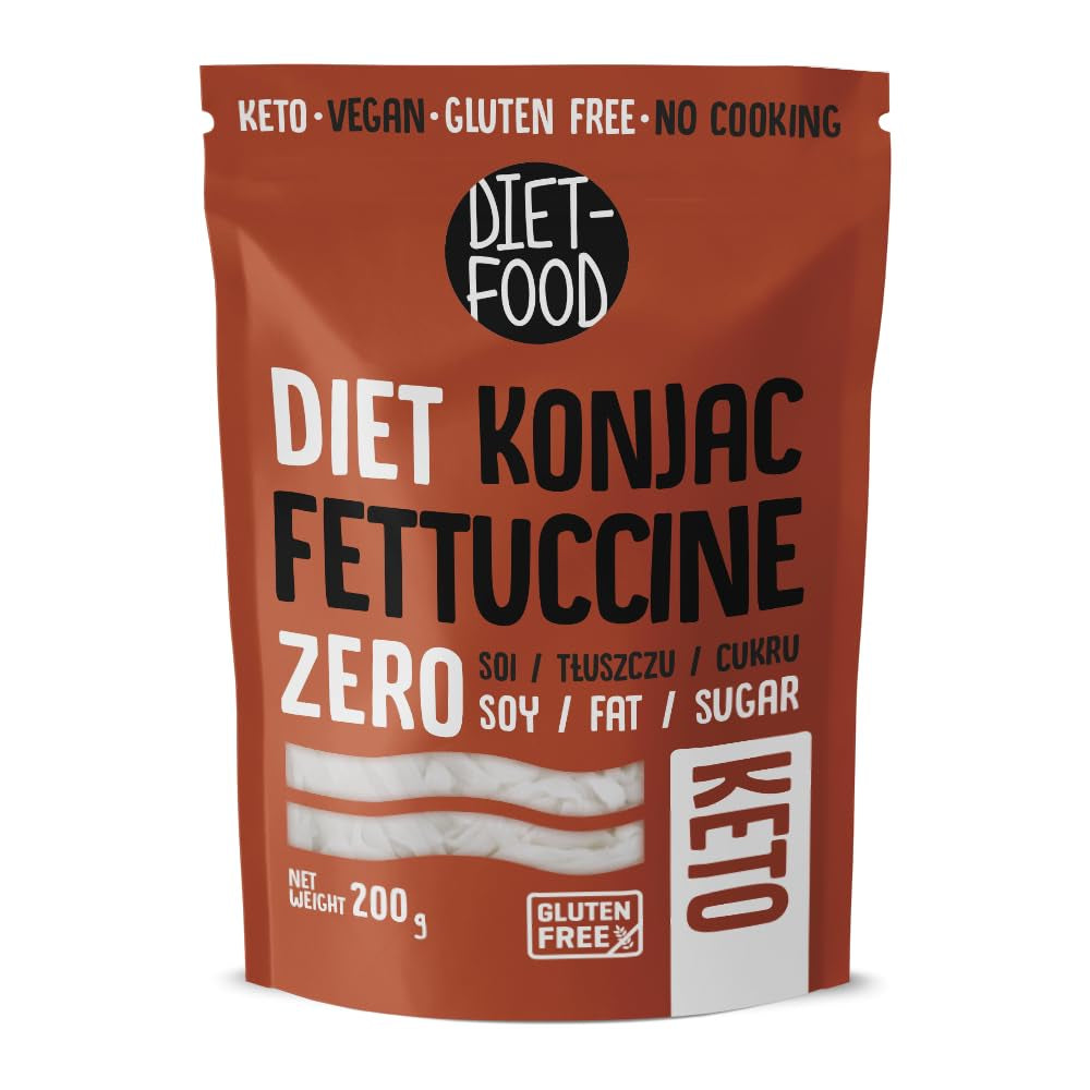 Makaron Shirataki DIET-FOOD Niskowęglowodanowy Niskokaloryczny Makaron Konjac Żywność wegańska Bez tłuszczu Bez soi Bezglutenowy Makaron dietetyczny rozpuszczalny w wodzie Niskokaloryczny 200 gramów