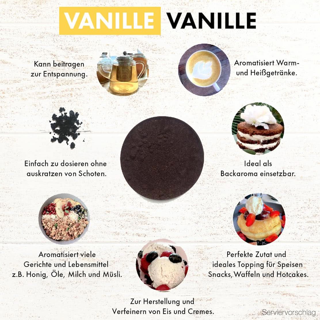 Premium waniliowy w proszku z prawdziwych ziaren wanilii, naturalny, bez cukru, bez dodatków, Fairtrade, wegański (40 g bez pudełka) z Vanilla Campaign® Flavours Naty Shop