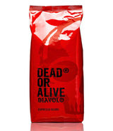DEAD OR ALIVE DIAVOLO – Ekstra ciemne espresso – 100% Robusta – Niezwykle mocne – Niska kwasowość – Stabilna śmietanka – Całe ziarna 1kg – Pieczeń neapolitańska