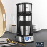 Ekspres BEEM THERMO 2 GO z pojedynczym filtrem i kubkiem termicznym 0,4 l | Filtr stały | Z 24-godzinnym timerem na poranną filiżankę gorącej kawy, bez czekania | 750 W