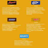 Mini opakowanie zbiorcze mieszanej czekolady, czekolada, 35 mini czekoladowych przekąsek (Mars, Snickers, Bounty, Twix, Milky Way) jako słodycze, prezent czekoladowy, pudełko cukierków (710 g)