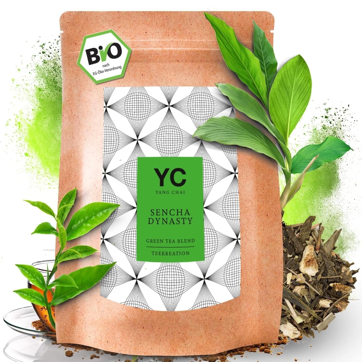 YC Yang Chai Sencha Green Tea BIO 250G - Japońska herbata sypana o smaku bergamotki - Oryginalna japońska zielona herbata "Sencha Dynasty" z kontrolowanych upraw organicznych