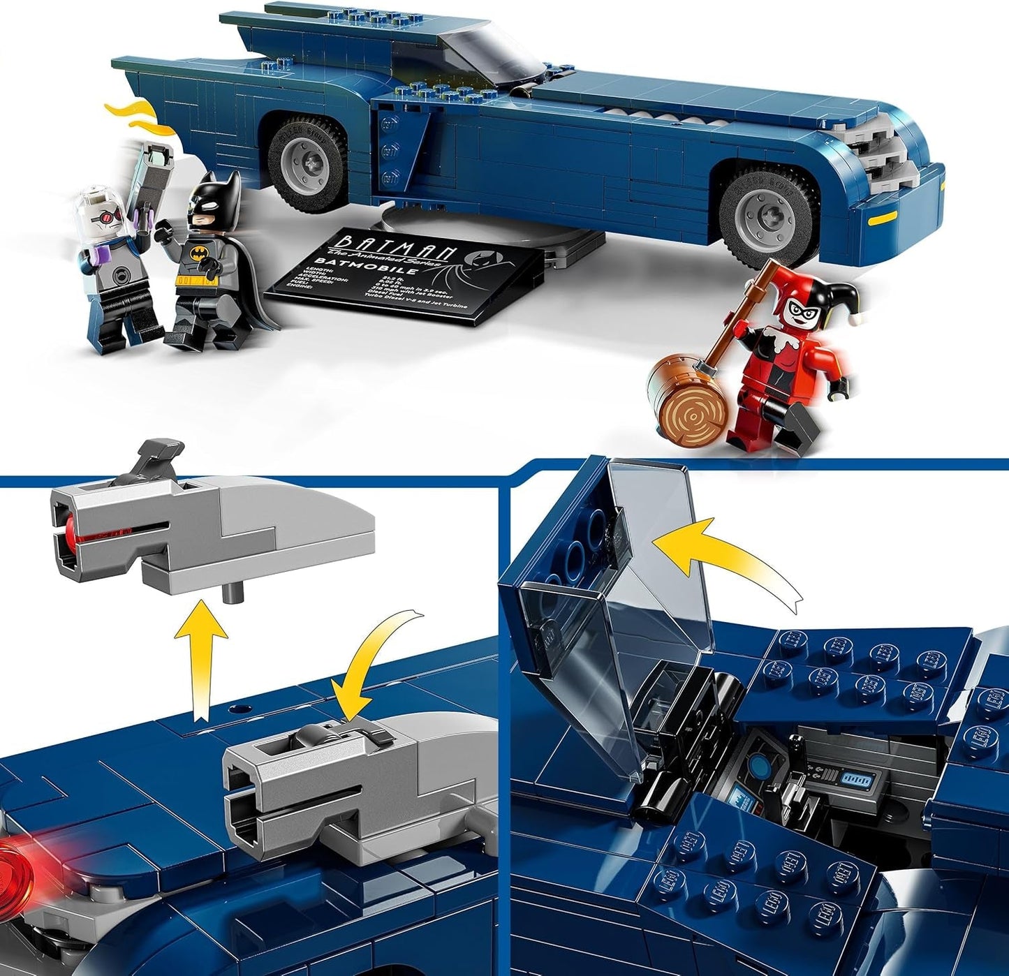 LEGO DC Batman: Batman w Batmobilu Vs. Harley Quinn i Mr Freeze Samochodzik z kreskówek dla dzieci Prezent dla chłopców i dziewcząt w wieku 8 lat 76274 Zestawy do budowania Besuche den LEGO-Store