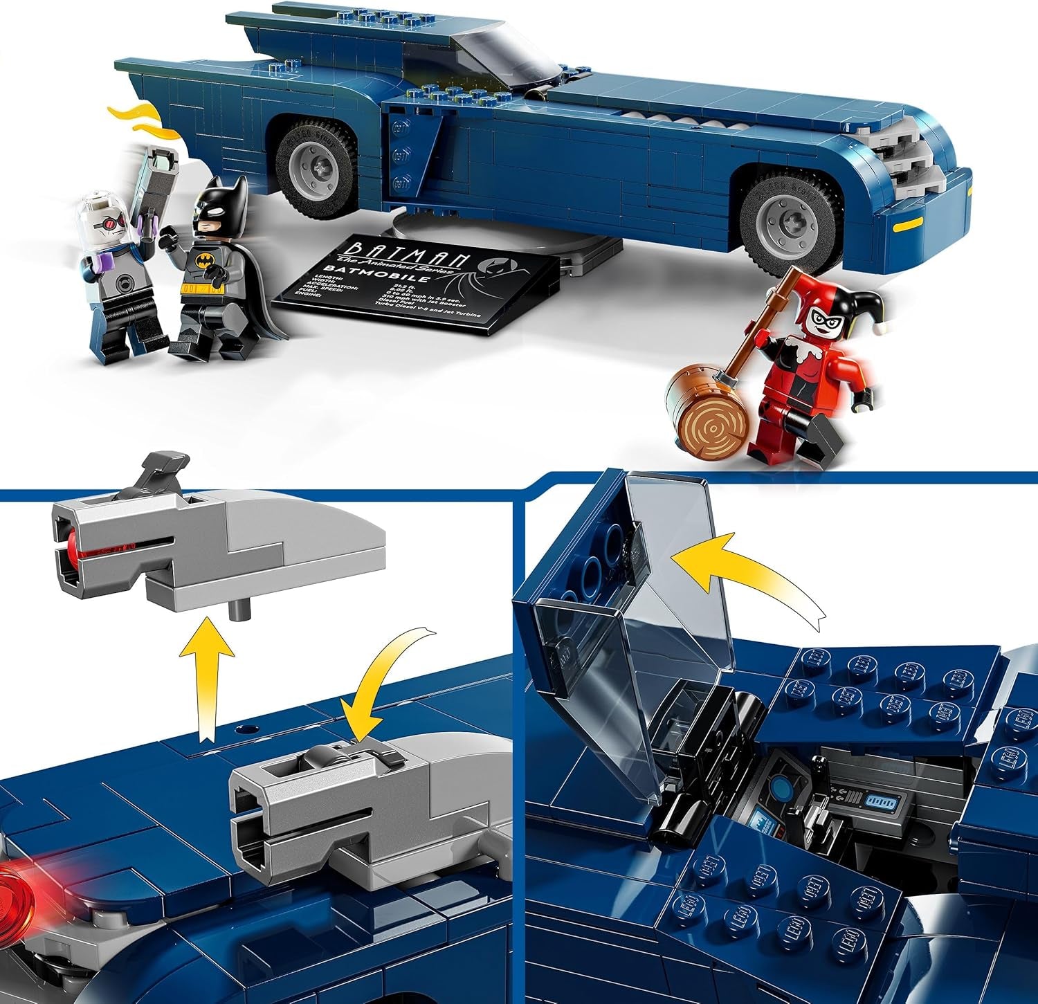 LEGO DC Batman: Batman w Batmobilu Vs. Harley Quinn i Mr Freeze Samochodzik z kreskówek dla dzieci Prezent dla chłopców i dziewcząt w wieku 8 lat 76274 Zestawy do budowania Besuche den LEGO-Store