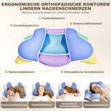 Ergonomiczna poduszka do spania na boku - poduszka na szyję Poduszka uśmierzająca ból szyi i ramion Ortopedyczna pianka zapamiętująca kształt szyi Poduszka podtrzymująca na brzuch Poduszka do spania na plecach i boku z podparciem szyi Poduszki ortopedyczne szyjki macicy Naty Shop