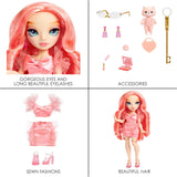 Rainbow High Fashion Doll - Pinkly Paige - Różowa lalka modowa w modnym stroju - w okularach i ponad 10 kolorowych akcesoriach do zabawy - Idealna dla dzieci w wieku 4-12 lat i kolekcjonerów