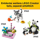 LEGO Creator Maszyna do pisania 3 w 1 z kwiatami - zabawkę można przekształcić w model Keytara lub w doniczkę z notatnikiem i długopisem - zestaw do budowania - prezent dla dziewcząt i chłopców od 8 lat 31169 Zestawy do budowania Besuche den LEGO-Store