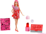 Lalka Barbie Party bez pudełka i akcesoriów, seria Glam Party z 10 niespodziankami, w tym jasnoczerwona lalka z efektem zmiany koloru, JFY68