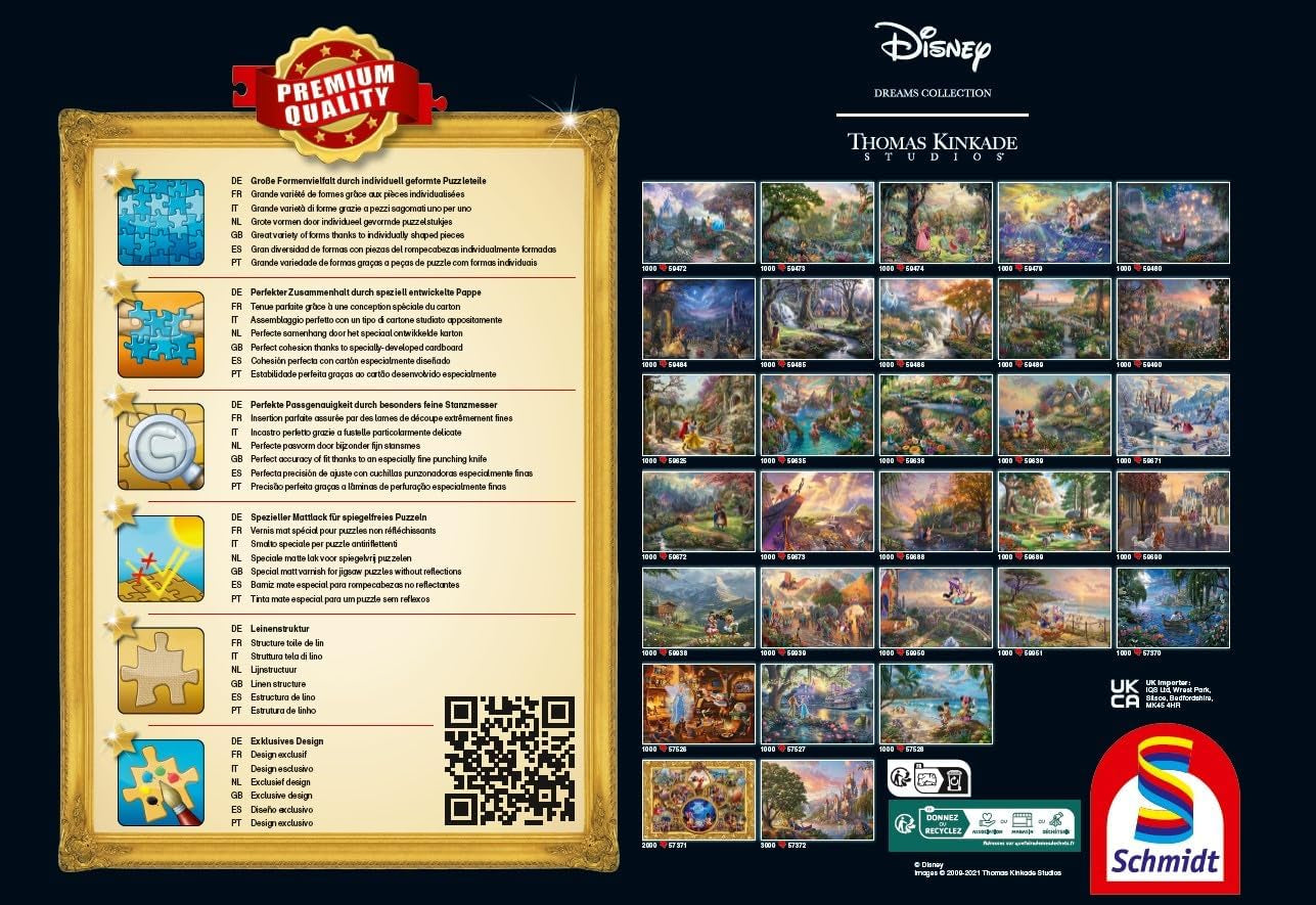 Schmidt Spiele 57397 Thomas Kinkade, Disney, Mickey i Minnie w Meksyku, układanka 6000 elementów Puzzle Naty Shop