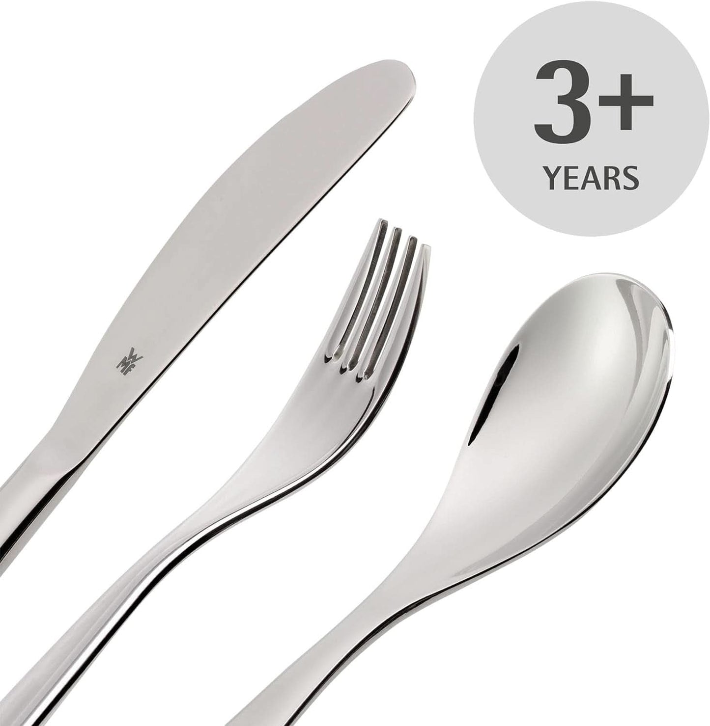 Zestaw sztućców ze stali nierdzewnej dla dzieci WMF Animals, 4 sztuki, polerowany Cromargan Kitchen Naty Shop