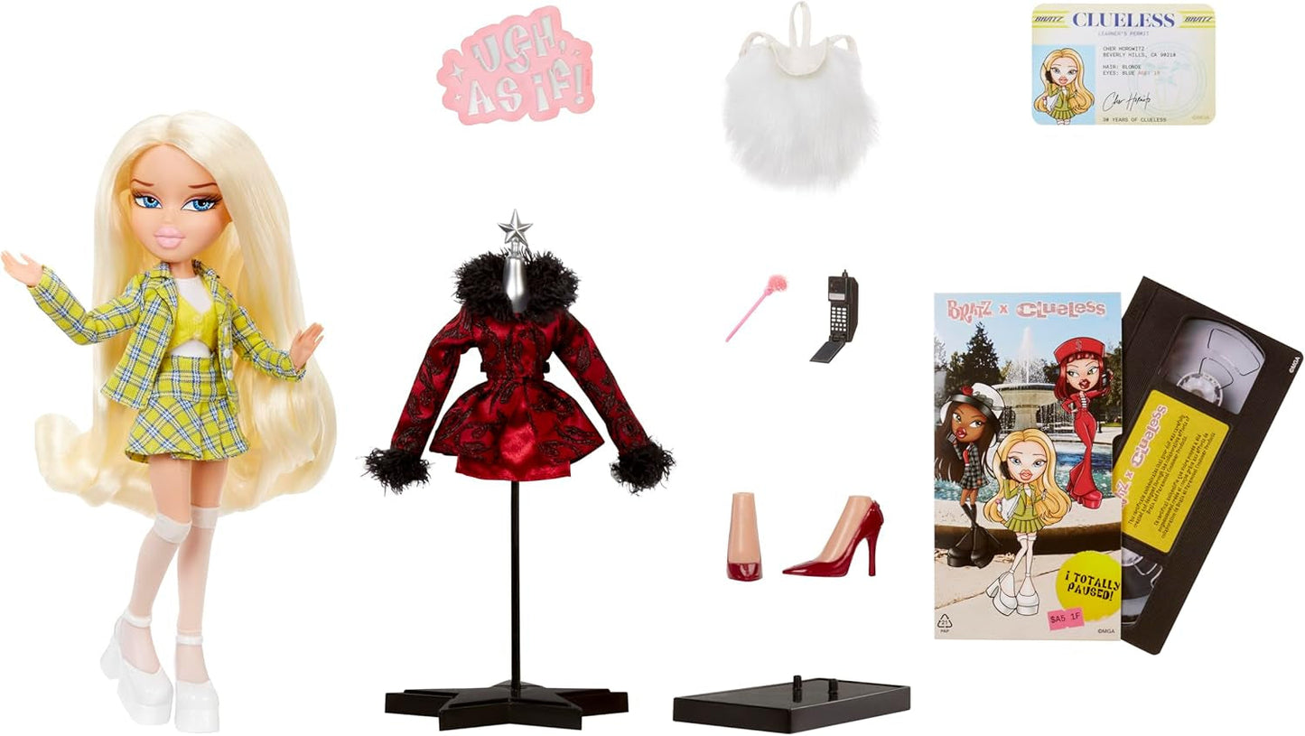 Bratz Clueless Cher Doll – kolekcjonerska lalka filmowa z prawdziwymi strojami i akcesoriami