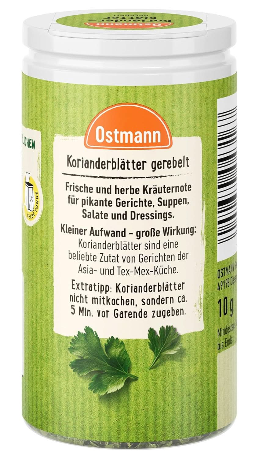 Ostmann - Liście kolendry, 10 gramów Condimente Naty Shop