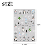 JMEOWIO Nagelsticker Glitzer Weihnachten 10 Blatt Nail Art Naklejka Selbstklebend Nagelaufkleber Schneeflocken Zimowa dekoracja Nageldesign Zubehör